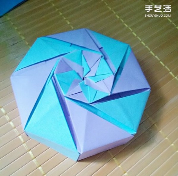 How to Origami a Chinese Valentines Day Gift Box, Illustrations of How to Fold an Octagonal Paper Box