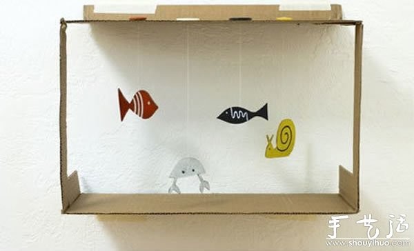 Funny childrens toys made of cardboard