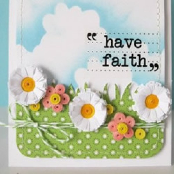 DIY makes beautiful cloud stamp cards