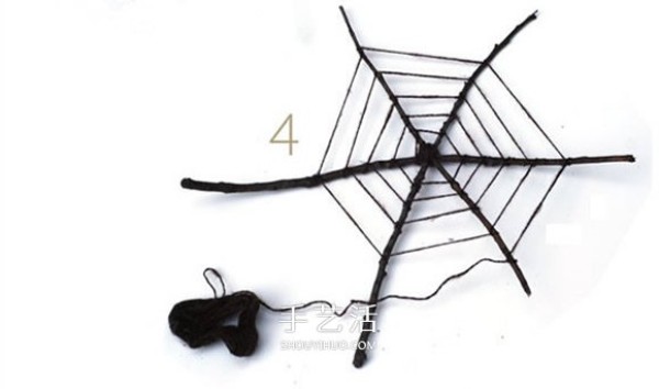 Halloween Props Making Illustrations Childrens Simple Spider Web Handmade