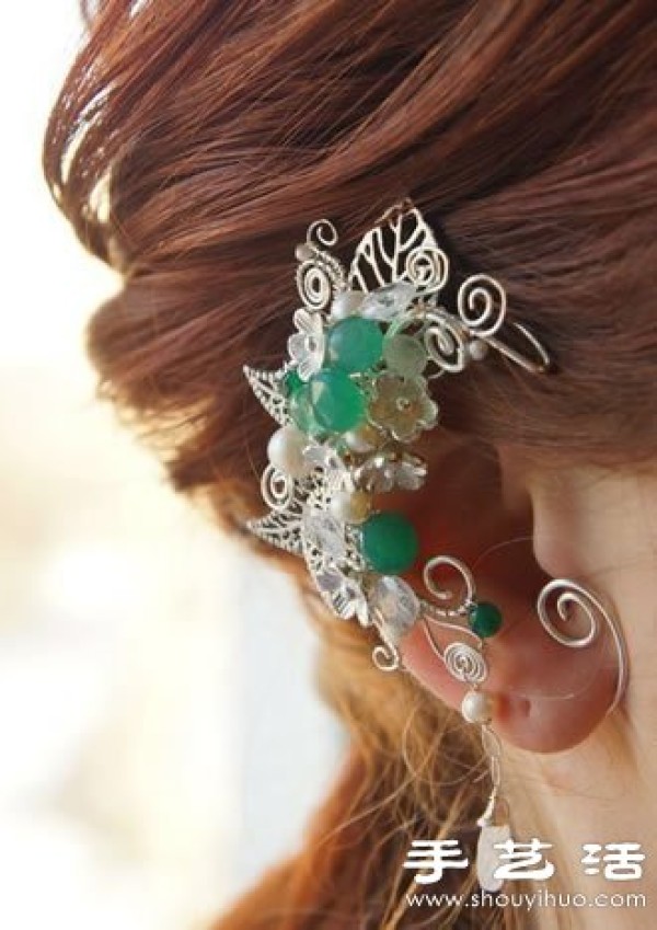 Russian girls DIY gorgeous elf earrings