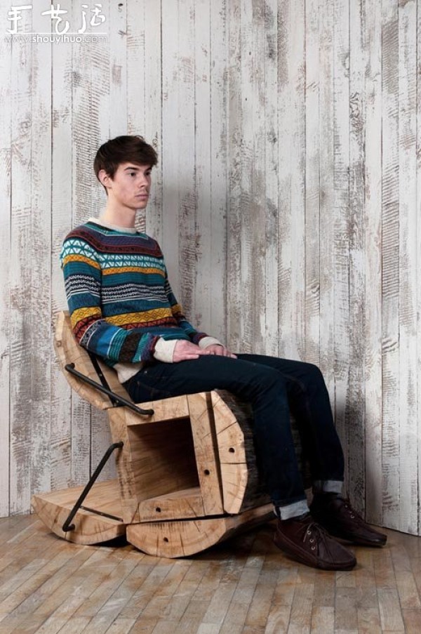 DIY Folding Seat from Waste Wood