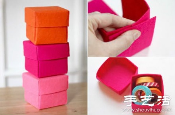 Wool felt storage box/jewelry box handmade tutorial