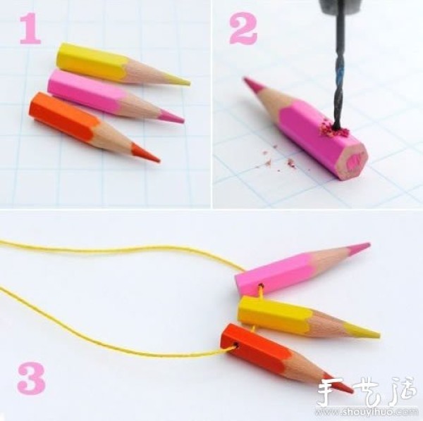 How to turn colored pencils into treasures and DIY beautiful necklaces