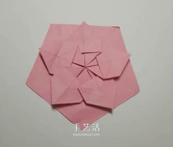 Christmas Origami Christmas Flower Illustration Steps for Folding a Flat Christmas Flower