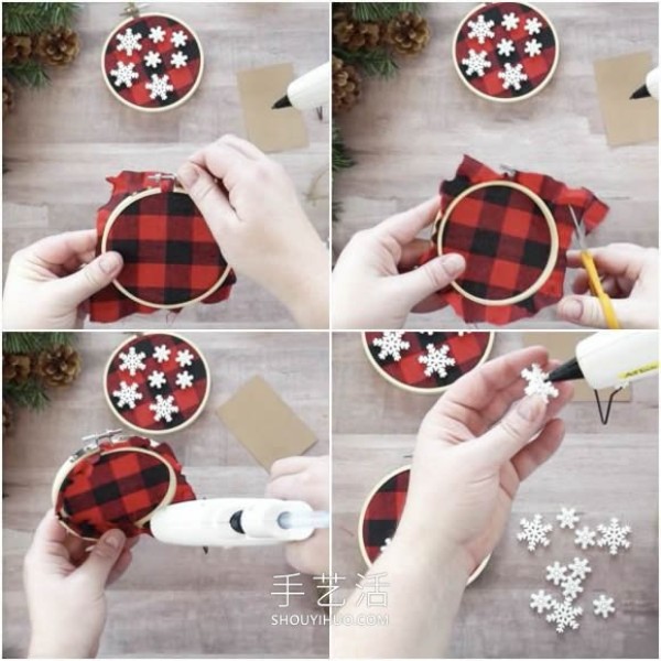 Tutorial on how to make handmade Christmas ball decorations in the embroidery shed