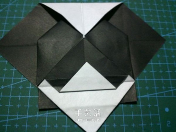 Fold a national treasure and come out! Illustration of the origami method of the cute giant panda