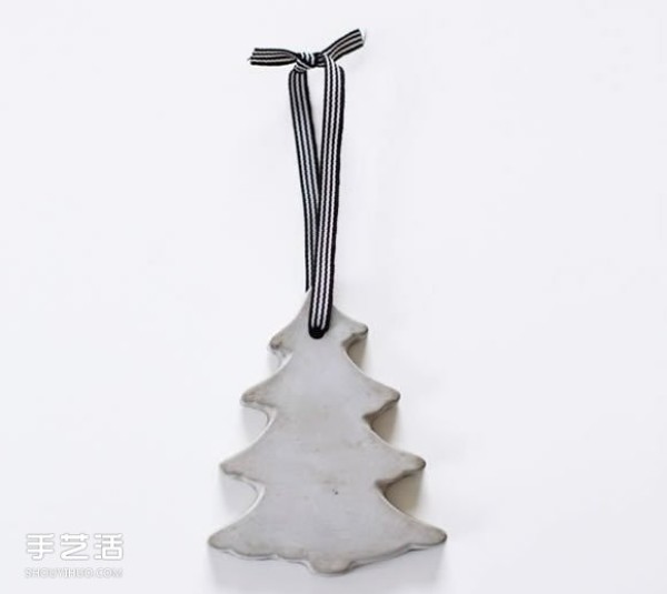 Homemade Cement Christmas Tree Pendant Cement Handmade Christmas Tree Ornament