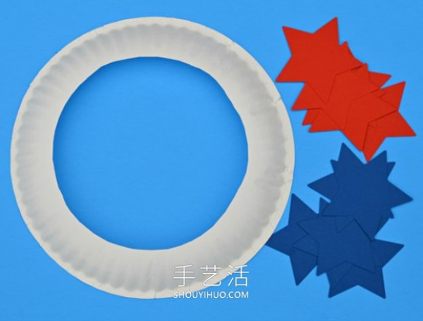 Tutorial on how to make handmade National Day wreath decorations for kindergartens