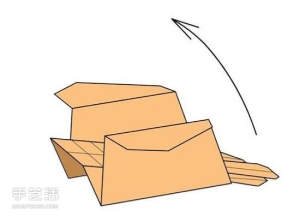 Illustration of the folding method of the origami sofa chair and the folding steps of the handmade sofa chair