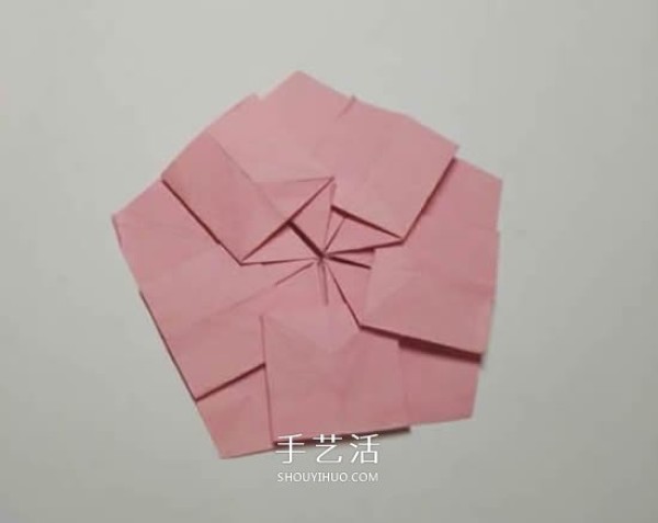 Christmas Origami Christmas Flower Illustration Steps for Folding a Flat Christmas Flower