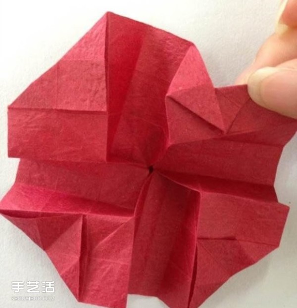 Super detailed illustration of how to fold Kawasaki rose, including flowers and receptacles