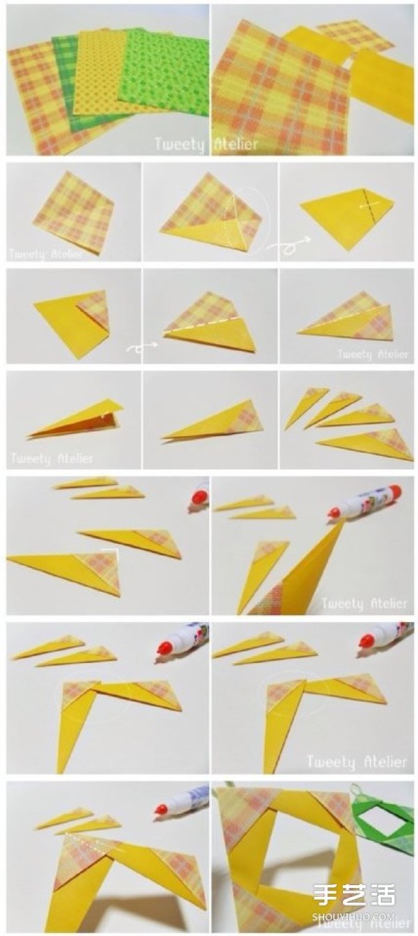 How to Origami Photo Frame, Illustrated Step-by-Step Tutorial on How to Fold a Photo Frame