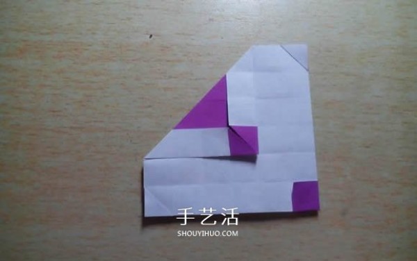 How to origami plaid heart diagram, two-color plaid heart-shaped folding method