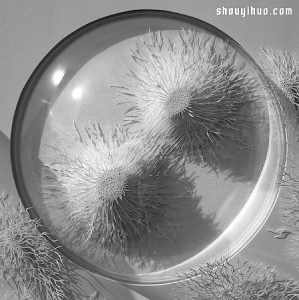 It turns out that bacteria can also be so beautiful! Ultra-fine microbial paper sculpture