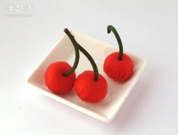 Non-woven gourmet model pictures, handmade fabric fruit and food works