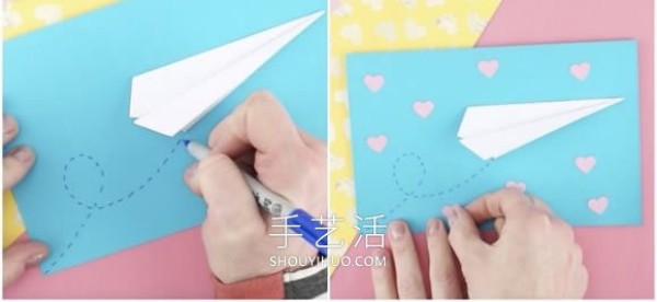 How to make romantic Valentines Day cards by folding paper airplanes