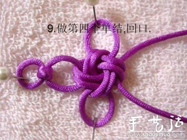 How to hand-weave ice flower knot bracelets