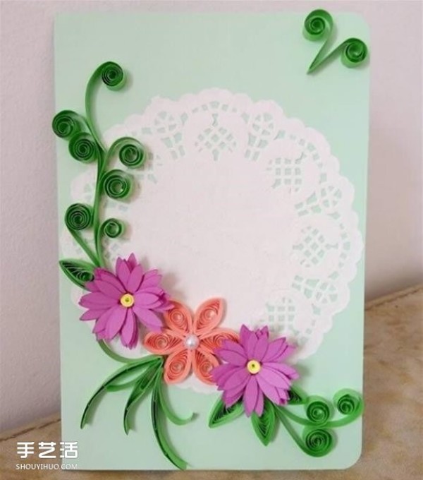 How to make Teachers Day greeting cards with diagrams of quilled paper Teachers Day greeting cards pictures