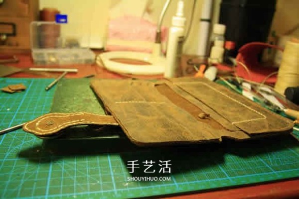 Simple long wallet making tutorial and detailed illustrations of homemade long wallet