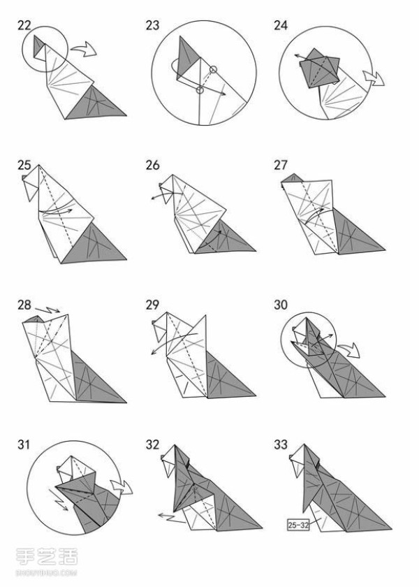 Cute 3D Origami Cat Illustrations and Steps to Origami a Cat