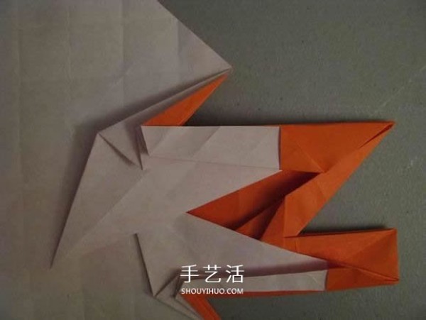 Origami illustration of three-dimensional jack-o