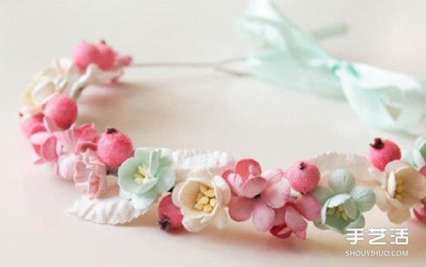 Bridal garland DIY making method, homemade garland headdress illustrated tutorial