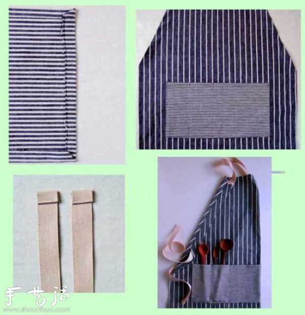 Homemade multifunctional apron, simple handmade apron