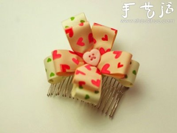 Handmade DIY beautiful fabric hair comb