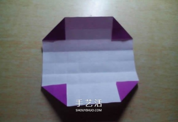 How to origami plaid love heart diagram, two-color plaid heart-shaped folding method