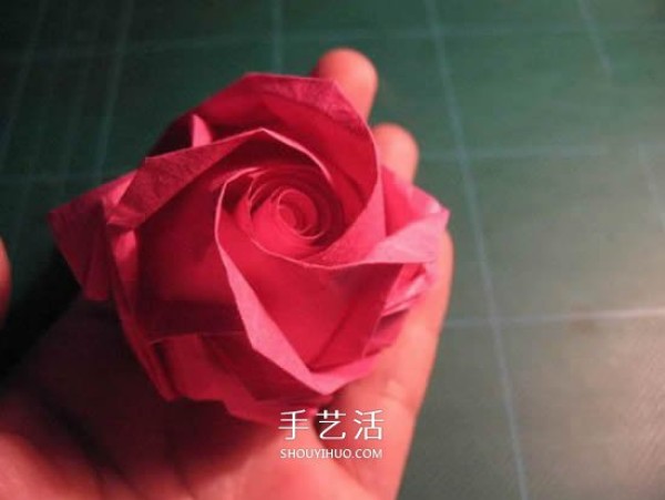 GG Rose Folding Illustration Beautiful and Detailed Rose Origami