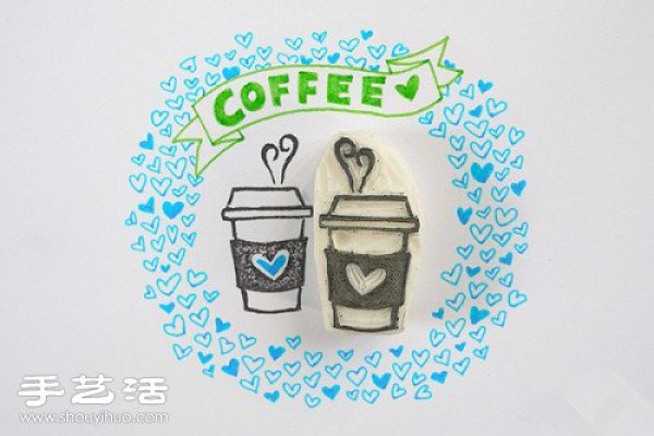 Rubber Stamp Tutorial: Handmade Coffee Cup Pattern Seal