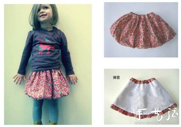 DIY childrens bubble skirt hand-making method