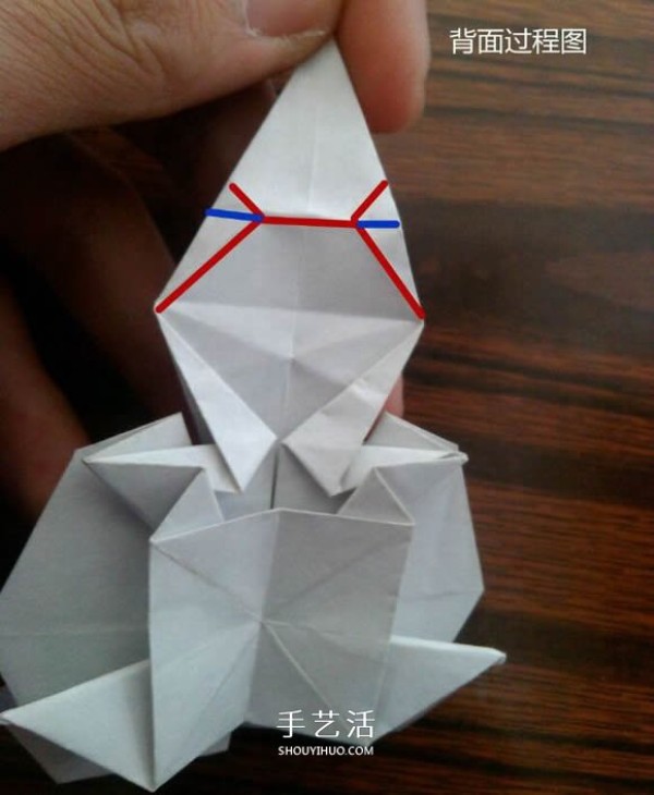 The origami method of complex small animal origami 3D squirrel with CP diagram