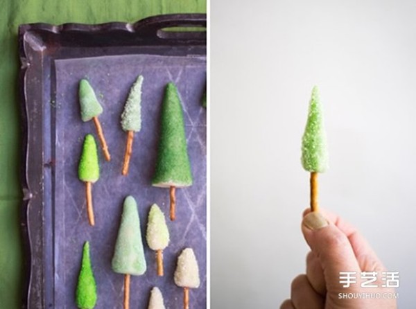 How to make a candy Christmas tree and make a homemade mini pine tree to decorate a birthday cake