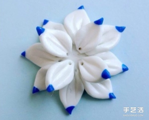 Ultra-light clay lotus DIY tutorial, the process of making a lotus with clay