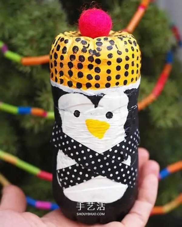 Coke bottle turned waste into treasure DIY handmade cute penguin baby