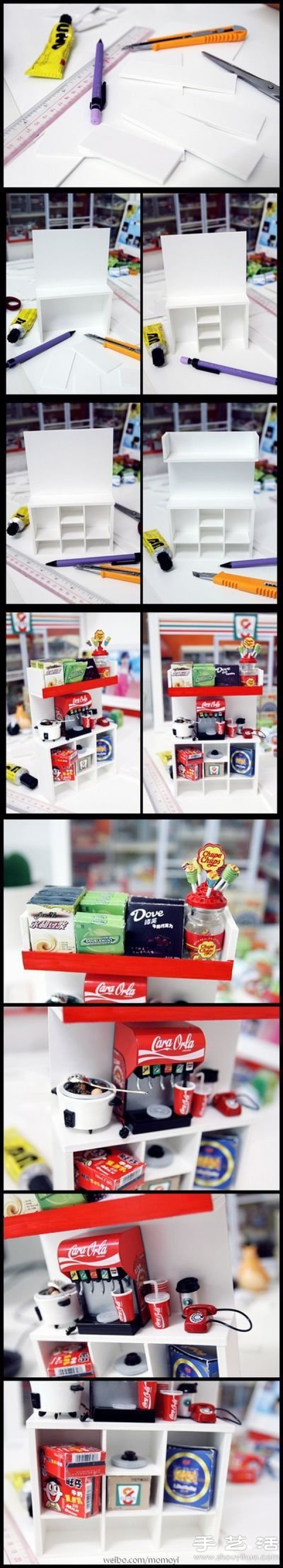 Convenience store model made by DIY master