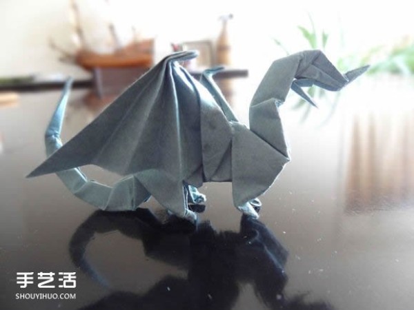 Western Dragon Origami Tutorial Illustrated How to Origami a Winged Dragon