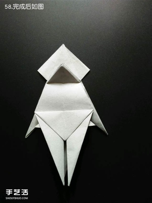 Super complex origami shark illustration, detailed steps for folding a three-dimensional shark