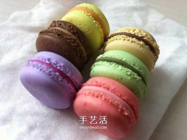 Chinese Valentines Day polymer clay gift DIY homemade polymer clay macaron illustration