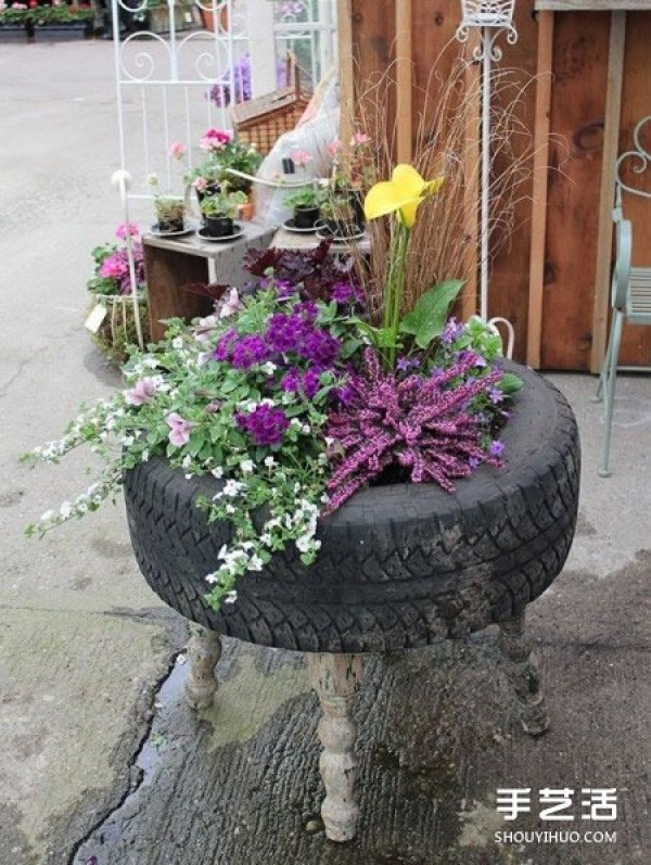 Waste tire recycling DIY tire waste recycling handmade