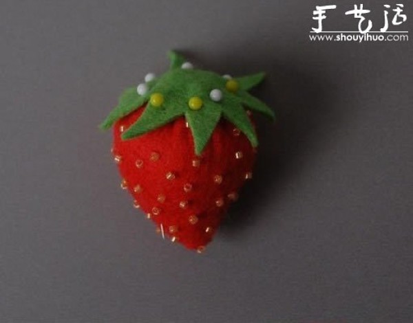 Handmade Fabric DIY Making Strawberries