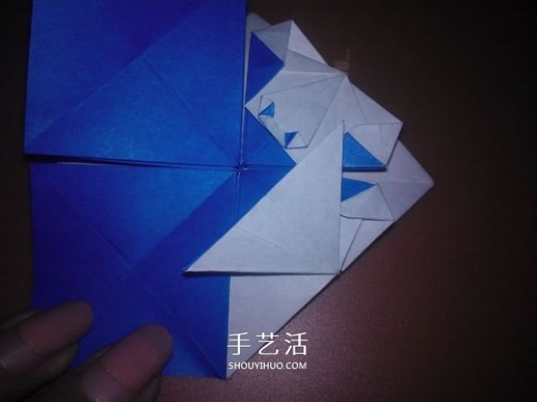 How to fold a flat crab with a diagram that looks like a small crab origami