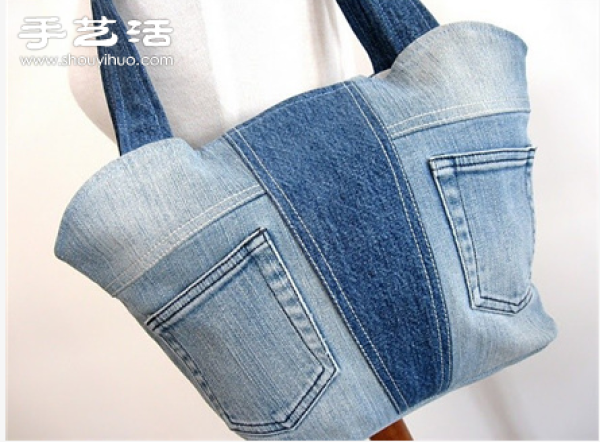 A group of wonderful handmade DIY jeans works to appreciate