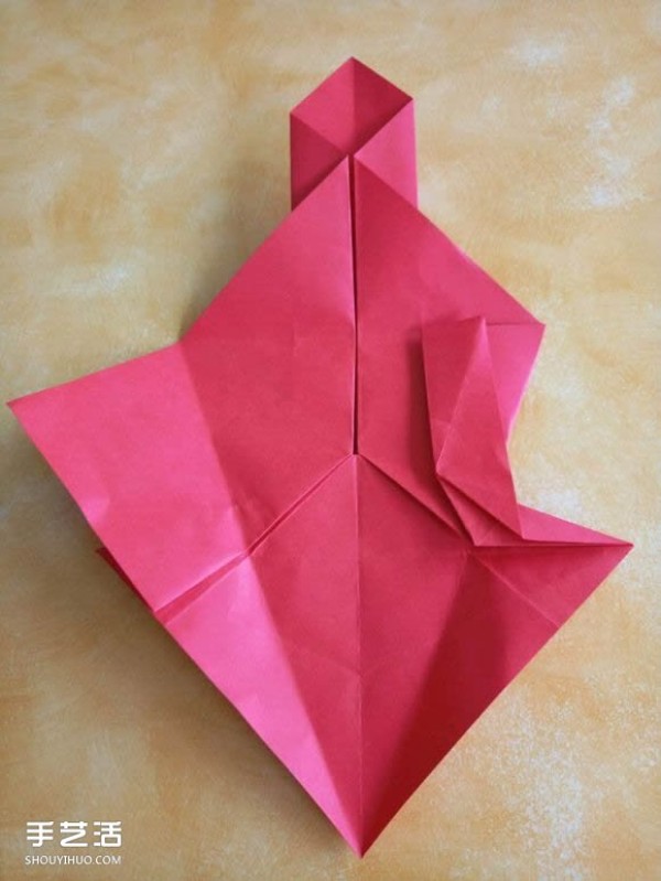 Super complex dog origami method illustrated with plastic surgery steps