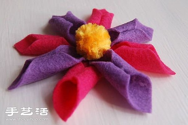 Non-woven cloth DIY cloth flower tutorial, non-woven cloth flower hand-making