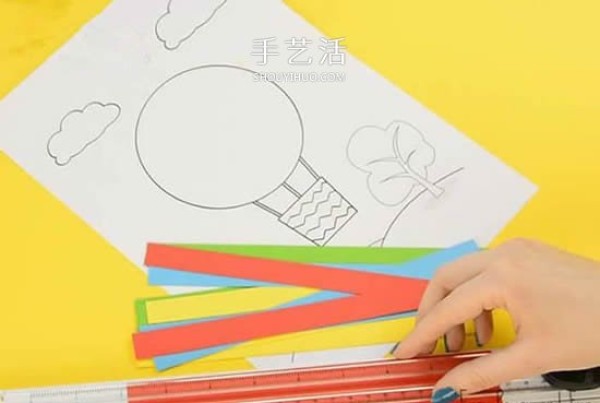 How to make homemade creative birthday cards with three-dimensional hot air balloon cards