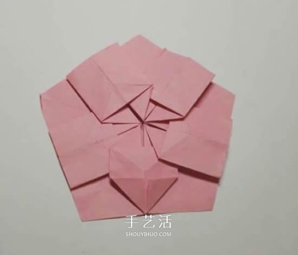 Christmas Origami Christmas Flower Illustration Steps for Folding a Flat Christmas Flower