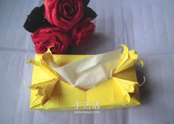 How to fold a lily tissue box and how to fold a tissue box with flowers and how to fold it